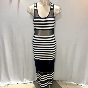 Fashion Nova Mesh Cut-Outs Dress (L)